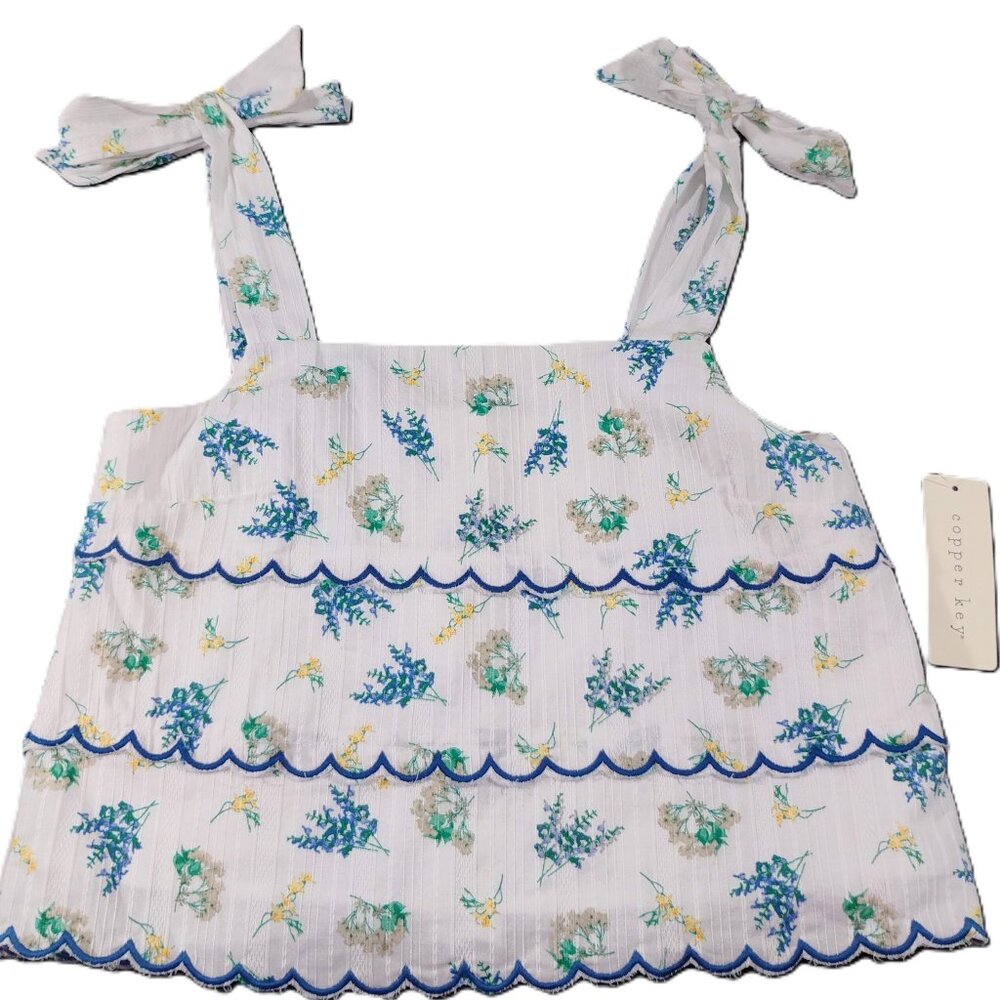 Copper Key Floral Crop Top – Size XS – NWT